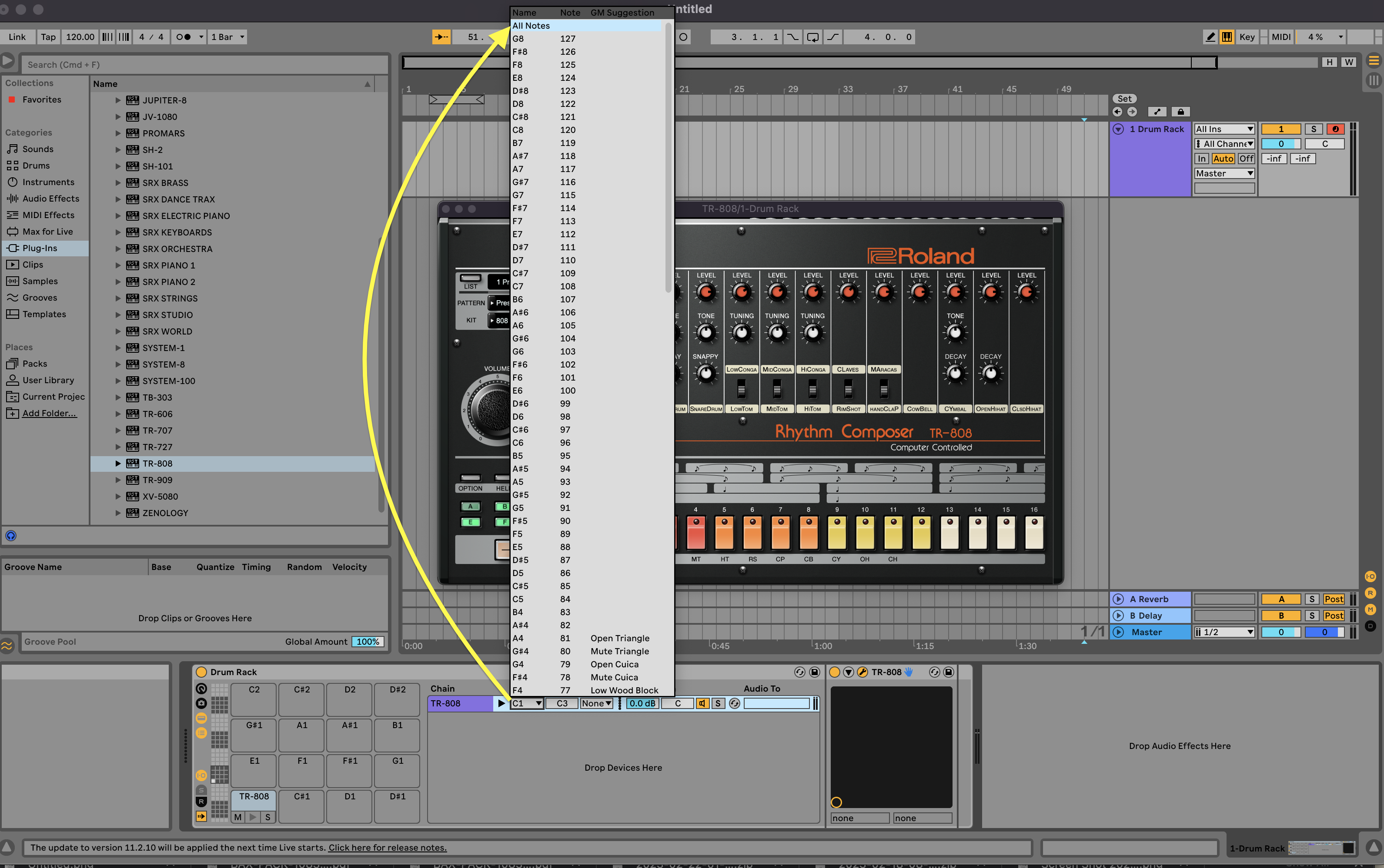 Ableton Live Receive/ Play chooser