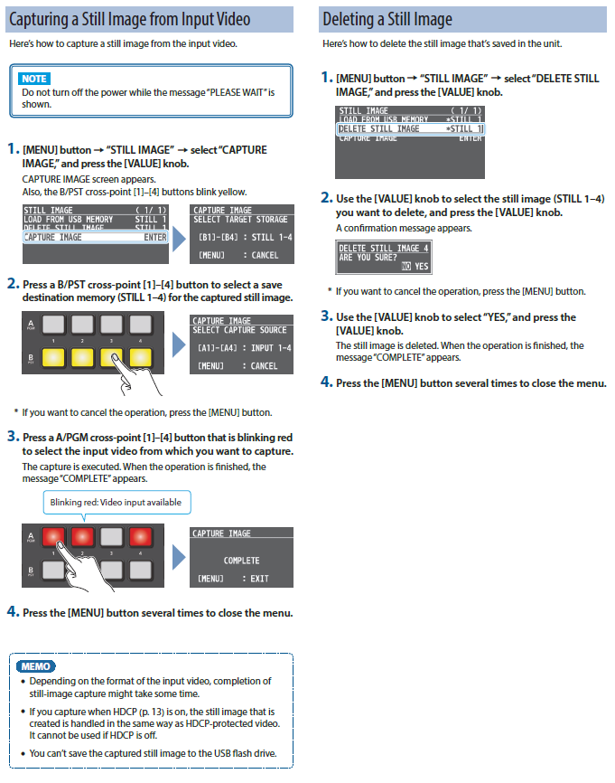 V-1HD⁺: How to Capture, Import, and Use Still Images – Roland Corporation