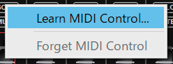 Learn MIDI Control