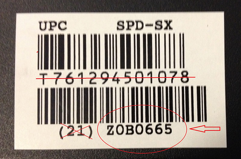 snooper s8000 serial number location